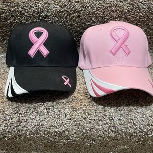 Breast cancer awareness hats both for $10